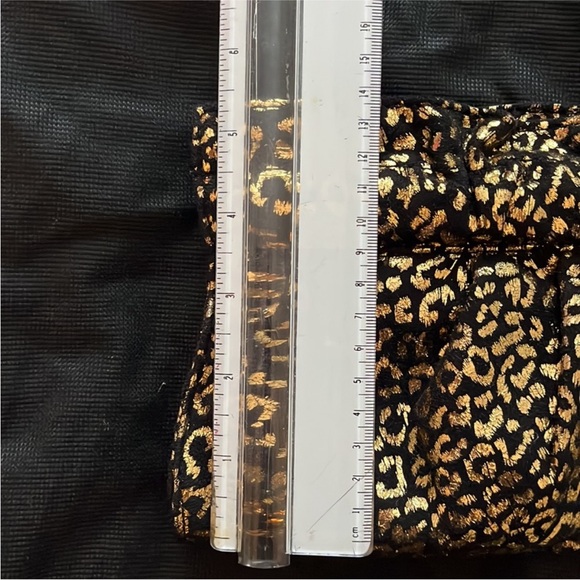 Express oversized black leopard & gold metallic clutch bag. New without tags. - Picture 5 of 7